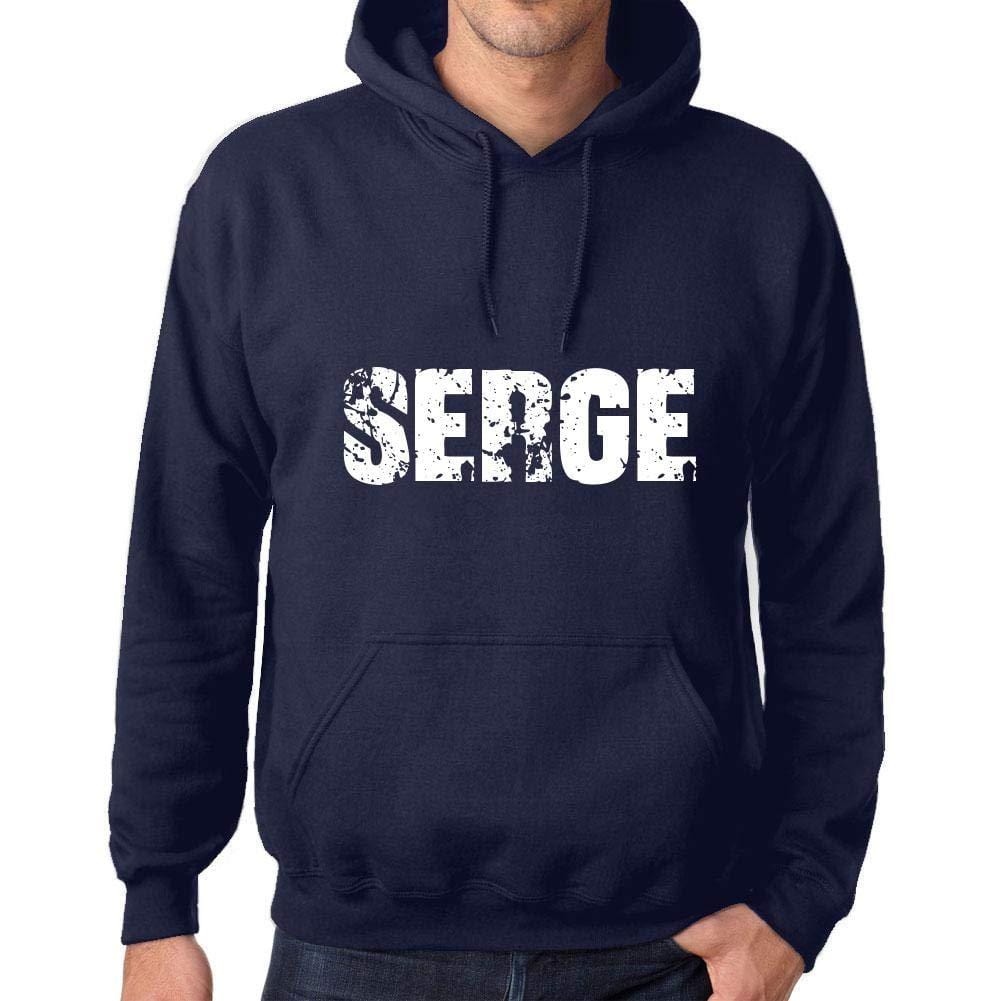 Ultrabasic Homme Femme Unisex Sweat à Capuche Hoodie Popular Words Serge French Marine