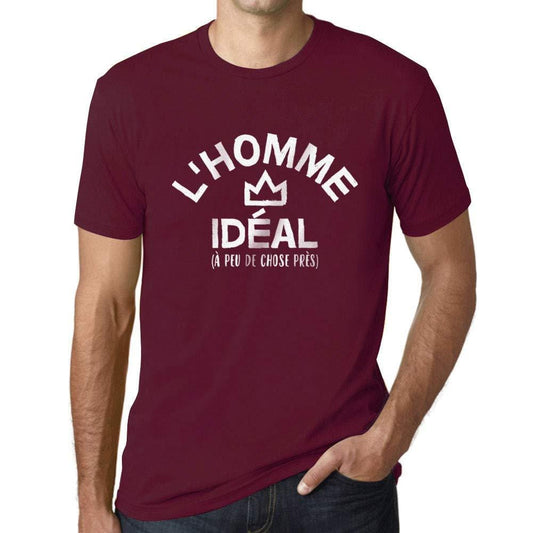 Homme T-Shirt Graphique Imprimé Vintage Tee l'homme IDÉal Bordeaux