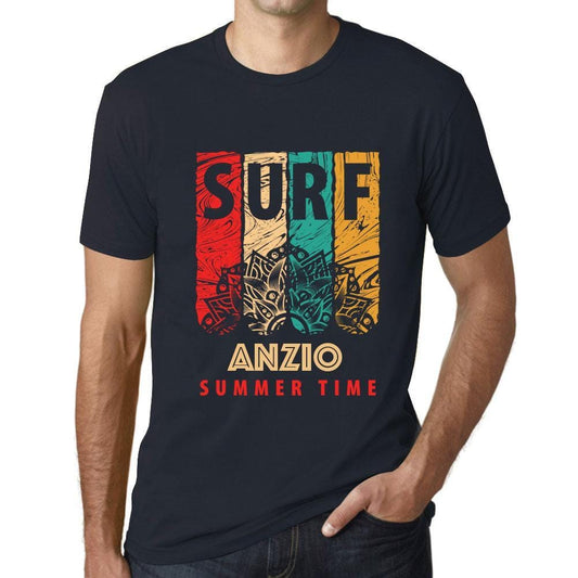 Men&rsquo;s Graphic T-Shirt Surf Summer Time ANZIO Navy - Ultrabasic
