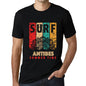 Men&rsquo;s Graphic T-Shirt Surf Summer Time ANTIBES Deep Black - Ultrabasic