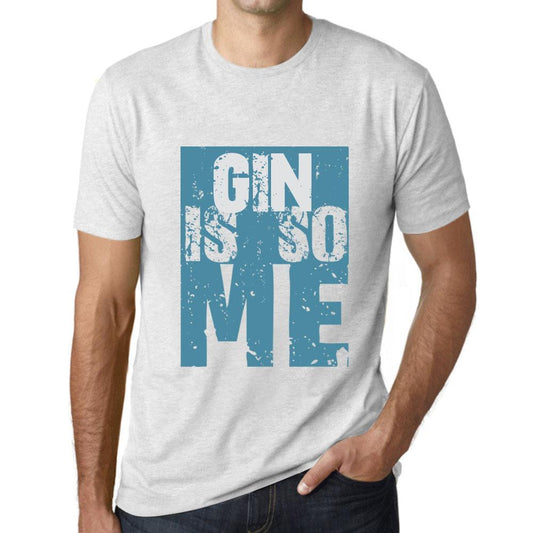 Men&rsquo;s Graphic T-Shirt GIN Is So Me Vintage White - Ultrabasic