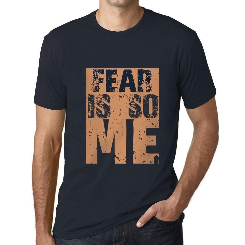 Men&rsquo;s Graphic T-Shirt FEAR Is So Me Navy - Ultrabasic