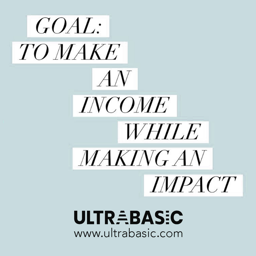 Goal: to make an income while making an impact