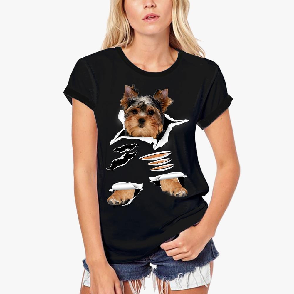 ULTRABASIC Women's Organic T-Shirt - Yorkshire Terrier - Cute Funny Dog Shirt dog puppy girl gift cute pug funny Golden Retriever French Bulldog Chihuahua Dalmatian German Shepherd Chow Rottweiler Pomeranian Vizsla Organic Boston Terrier Yorkshire Terrier Beagle Pomchi Labradoodle Dachshund Mastiff Black Labrador Retriever