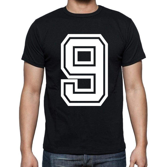 9 Numbers Black Men's Short Sleeve Round Neck T-shirt 00116 - Ultrabasic
