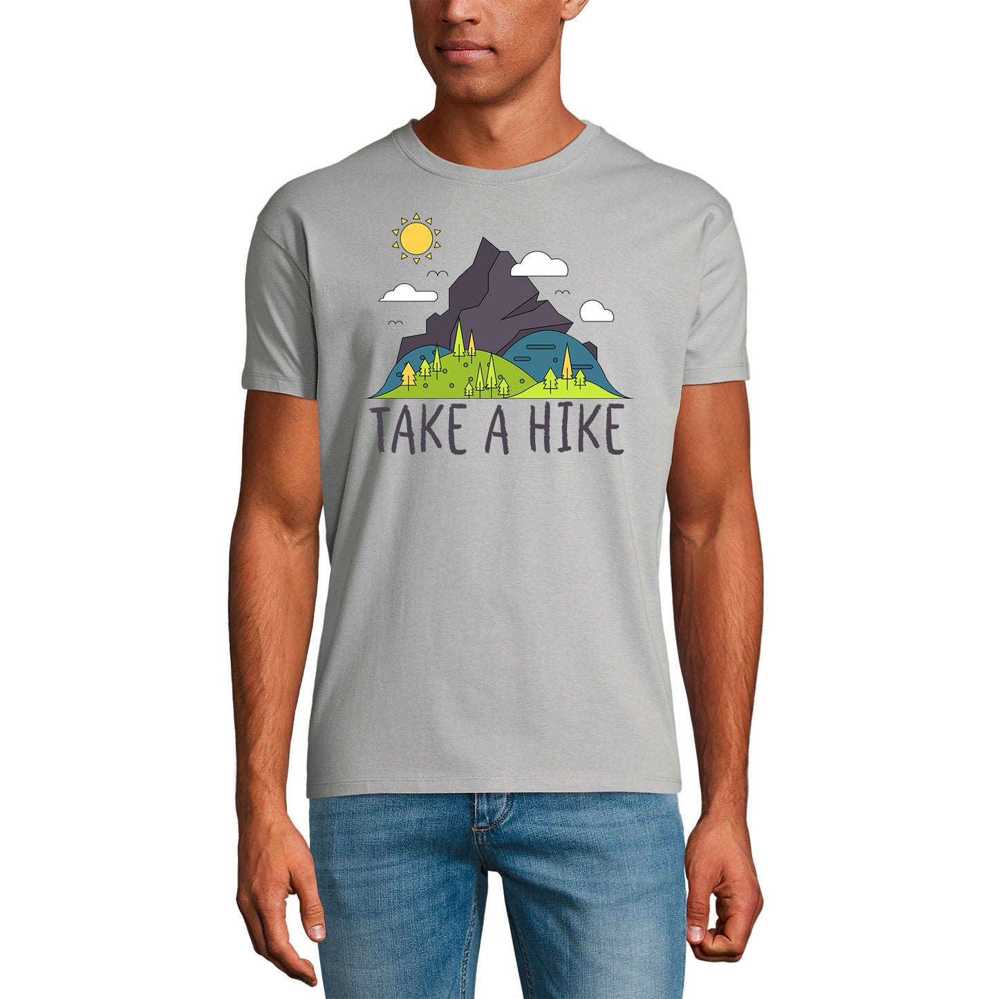 ULTRABASIC Men's T-Shirt Take a Hike - Mountain Hiking Tee Shirt