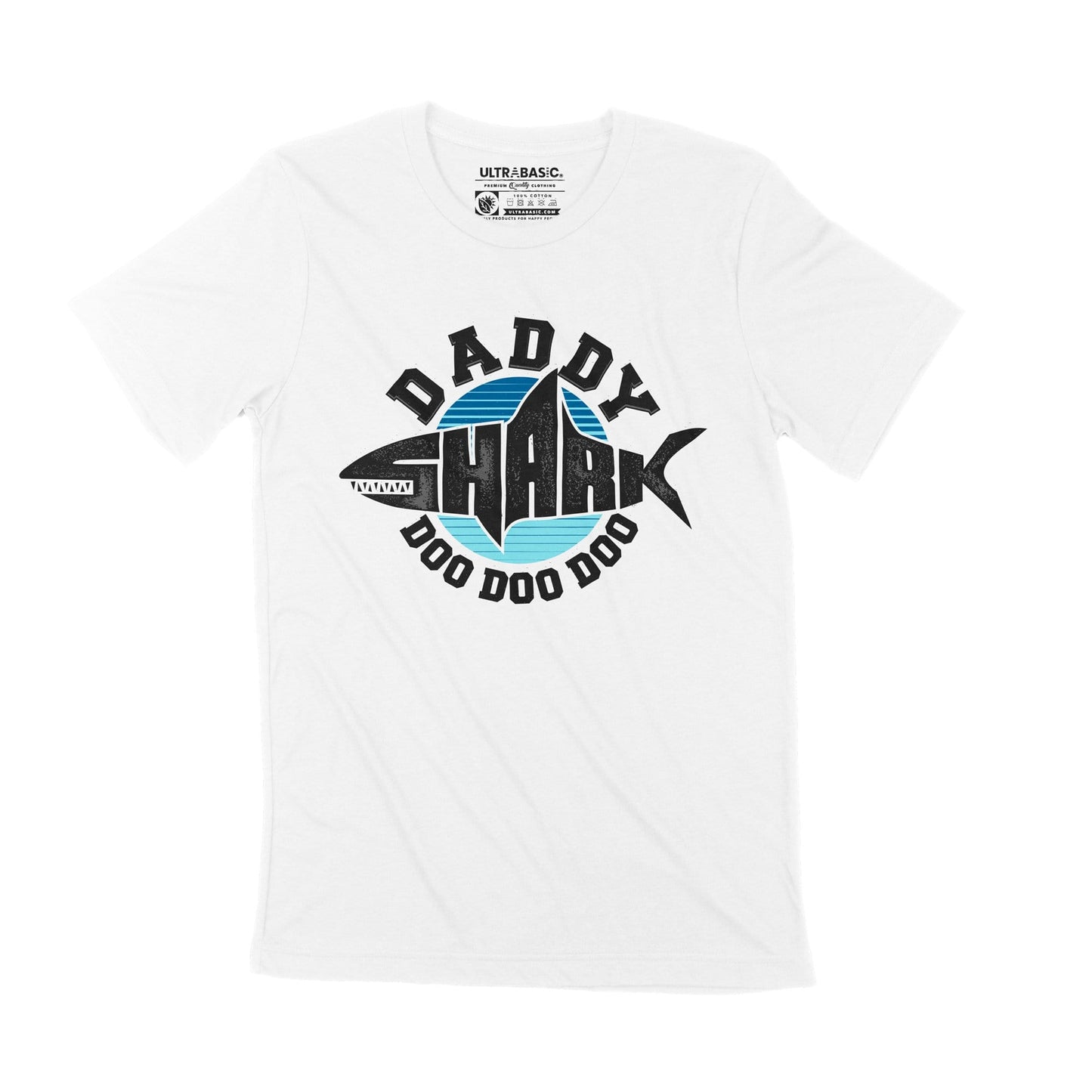 ULTRABASIC Men's T-Shirt Daddy Shark Doo Doo Doo Casual Birthday Gift Father's Day