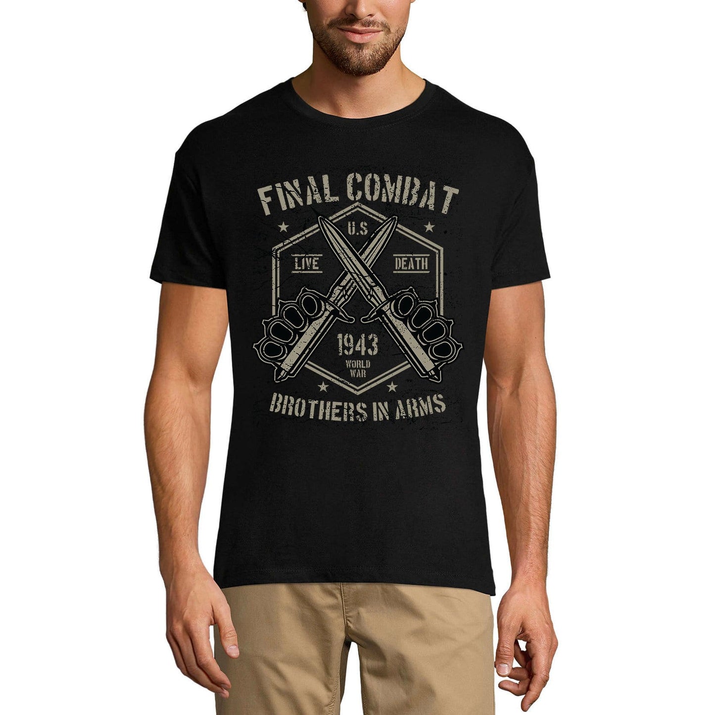 ULTRABASIC Men's T-Shirt Final Combat Brothers in Arms - US Patriotic World War Tee Shirt