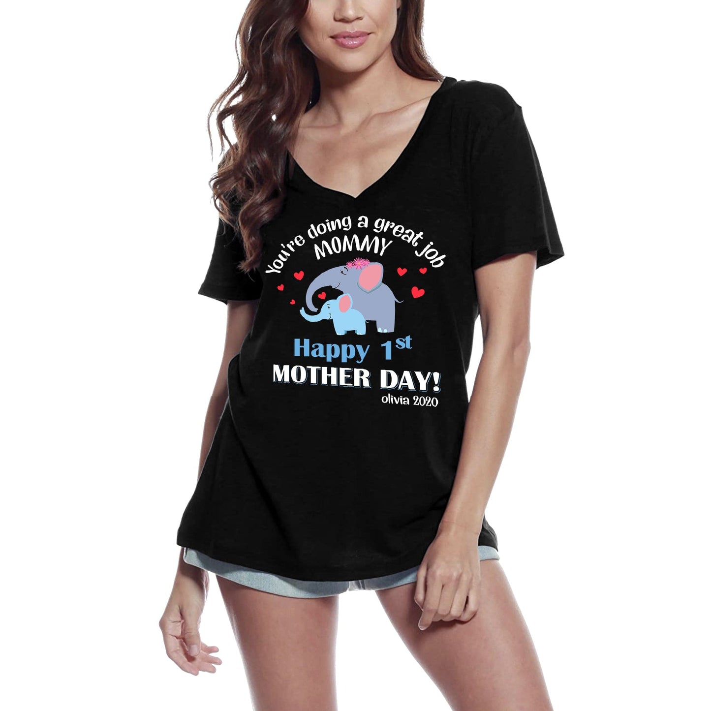 ULTRABASIC Women's T-Shirt You're Doing Great Job Mommy - Happy Mother's Day Tee Shirt