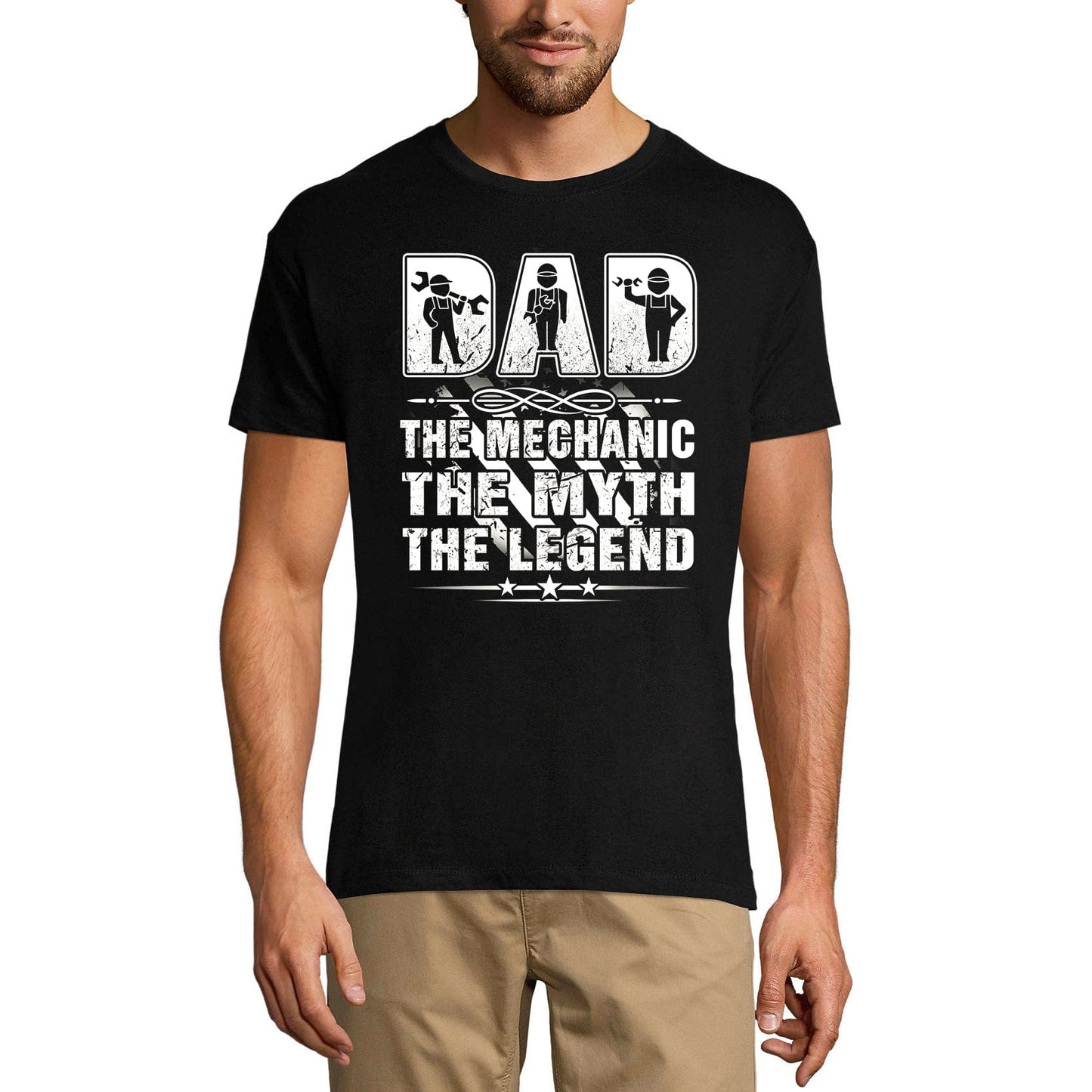 ULTRABASIC Men's T-Shirt Dad the Mechanic Myth Legend - Father Tee Shirt