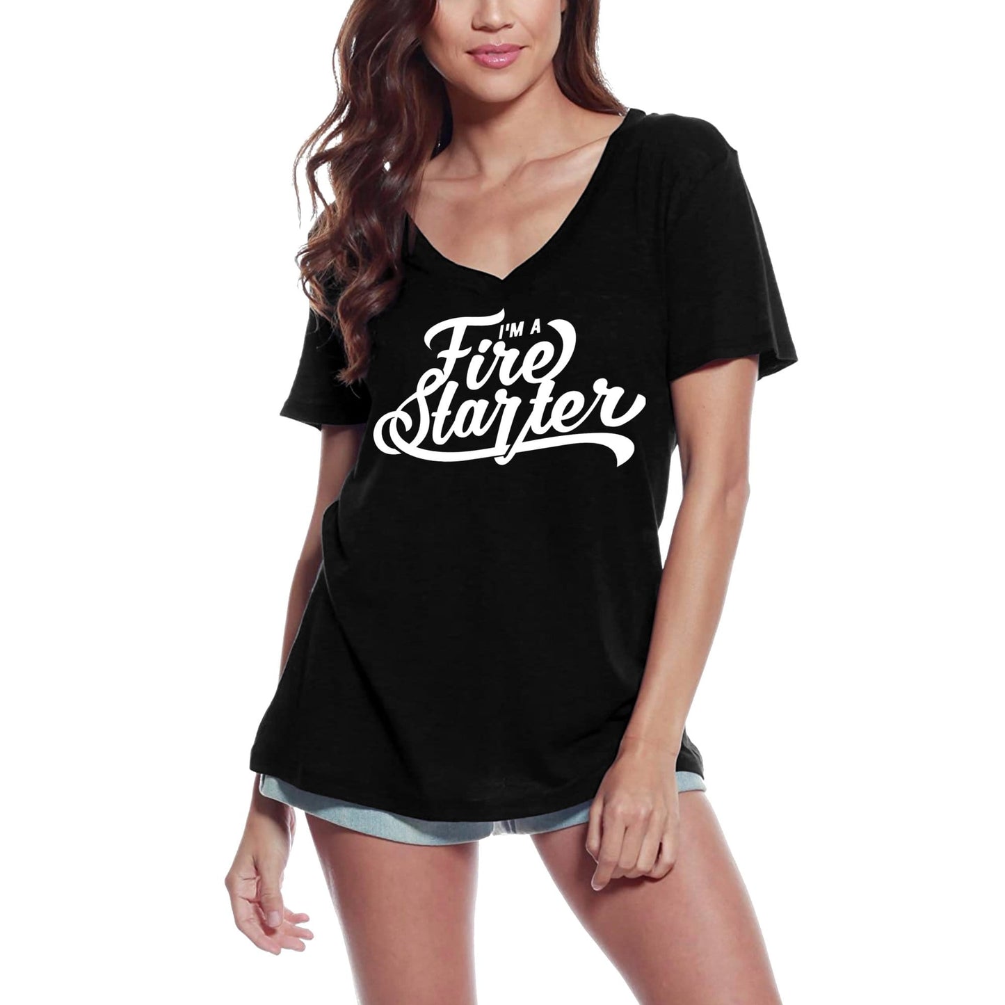 ULTRABASIC Women's T-Shirt I'm A Fire Starter - Motivational Slogan Graphic Tee
