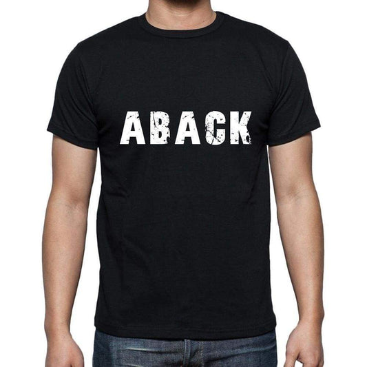 Aback Mens Short Sleeve Round Neck T-Shirt 5 Letters Black Word 00006 - Casual