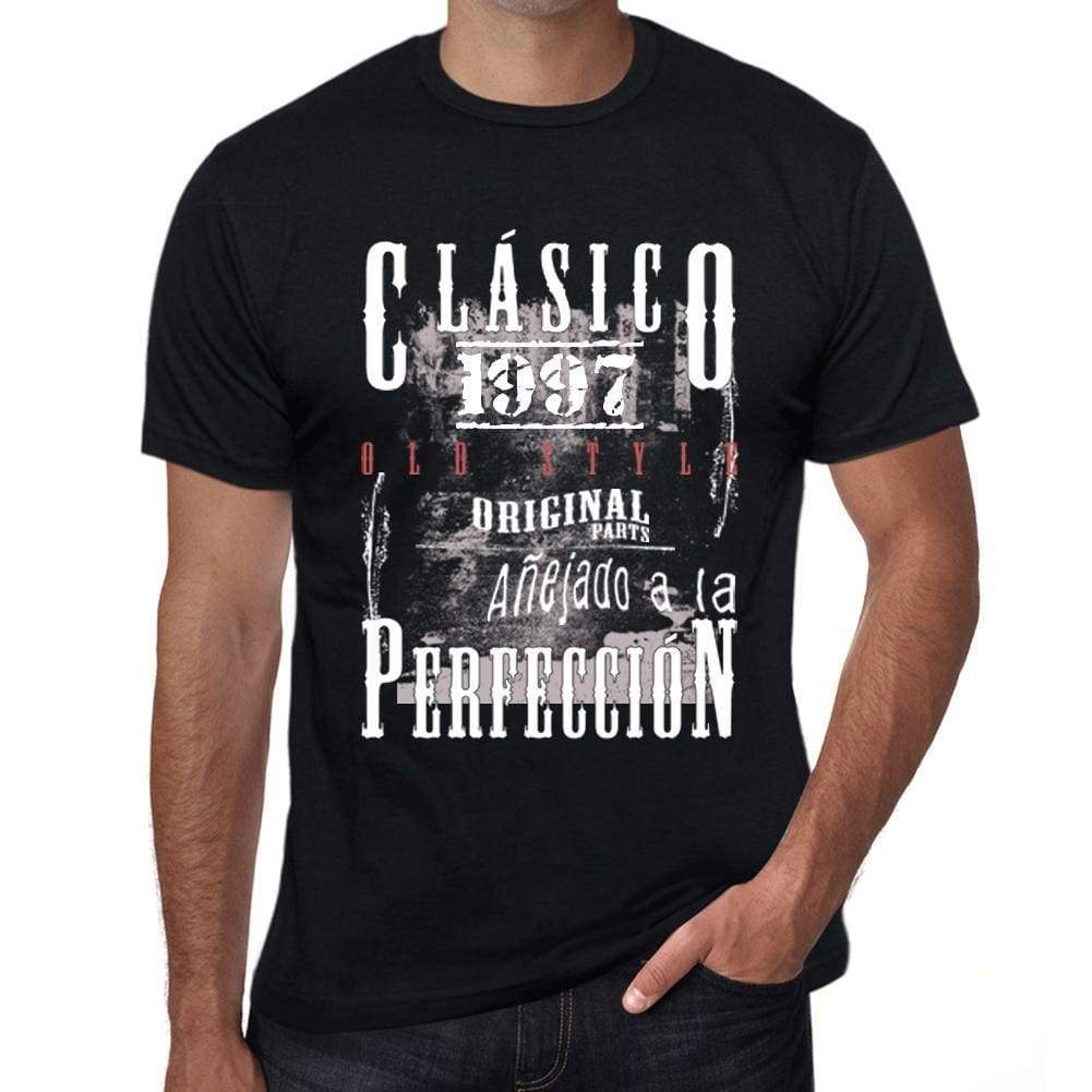 Aged To Perfection, Spanish, 1997, Black, Men's Short Sleeve Round Neck T-shirt, gift t-shirt 00359 - Ultrabasic