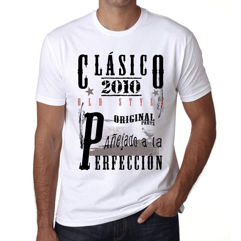 Aged To Perfection, Spanish, 2010, White, Men's Short Sleeve Round Neck T-shirt, Gift T-shirt 00361 - Ultrabasic