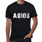 Agios Mens Retro T Shirt Black Birthday Gift 00553 - Black / Xs - Casual