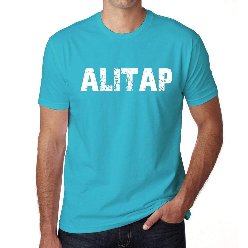 Alitap Mens Short Sleeve Round Neck T-Shirt - Blue / S - Casual