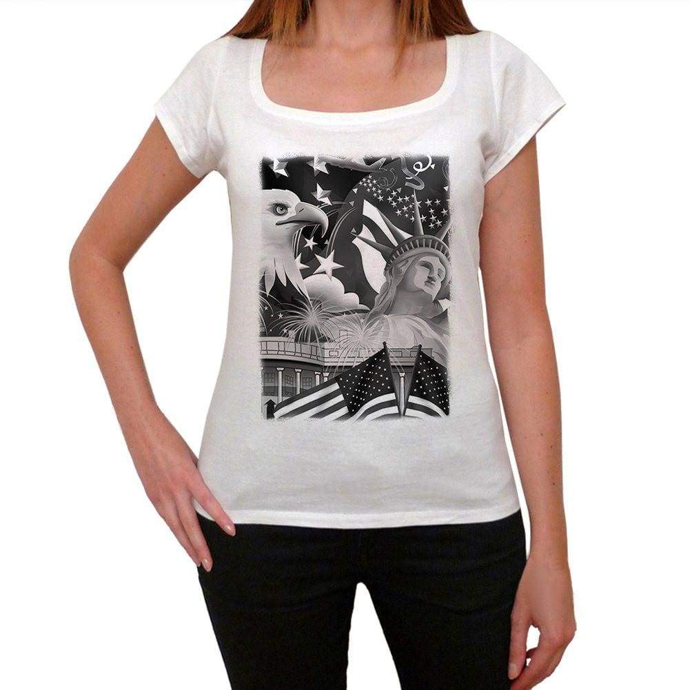 American Symbols Womens Short Sleeve Round Neck T-Shirt 00111