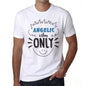 Angelic Vibes Only White Mens Short Sleeve Round Neck T-Shirt Gift T-Shirt 00296 - White / S - Casual