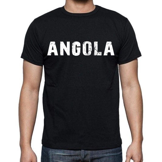 Angola T-Shirt For Men Short Sleeve Round Neck Black T Shirt For Men - T-Shirt