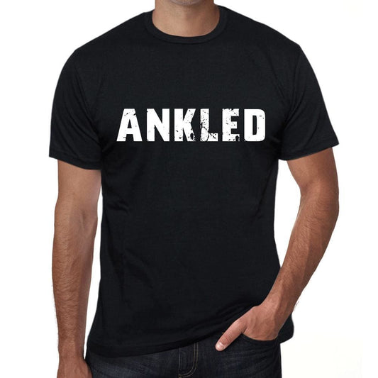 Ankled Mens Vintage T Shirt Black Birthday Gift 00554 - Black / Xs - Casual