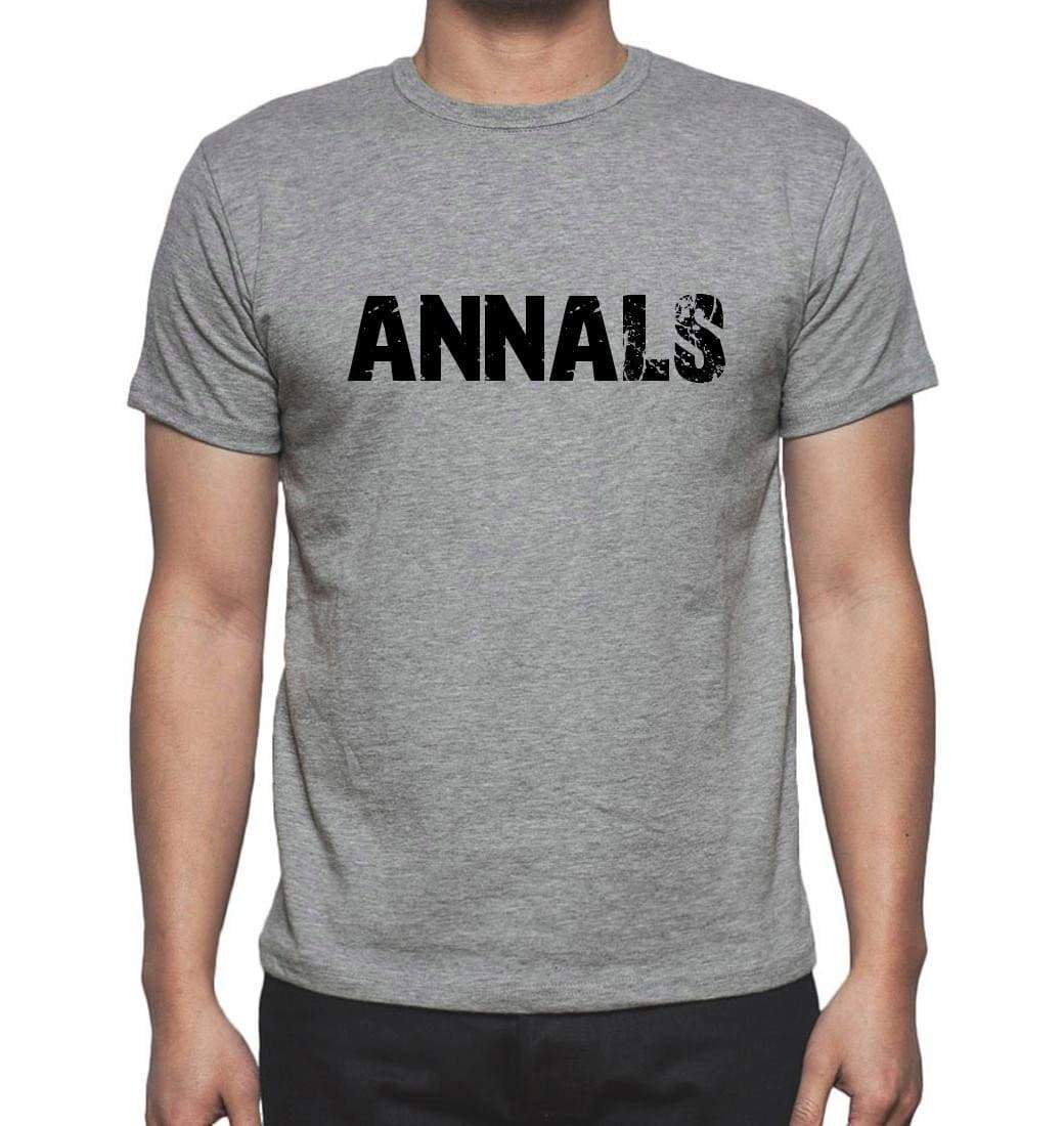 Annals Grey Mens Short Sleeve Round Neck T-Shirt 00018 - Grey / S - Casual