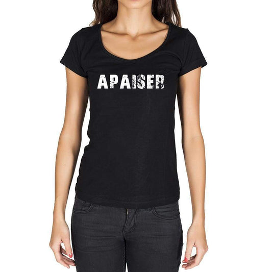 Apaiser French Dictionary Womens Short Sleeve Round Neck T-Shirt 00010 - Casual