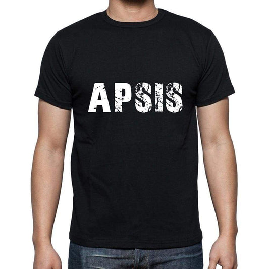 Apsis Mens Short Sleeve Round Neck T-Shirt 5 Letters Black Word 00006 - Casual