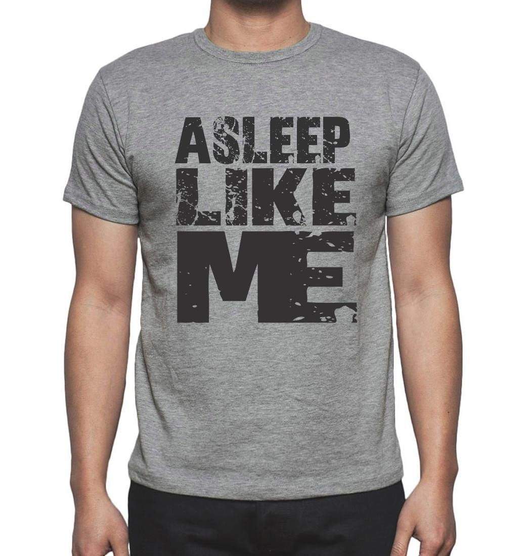 Asleep Like Me Grey Mens Short Sleeve Round Neck T-Shirt 00066 - Grey / S - Casual