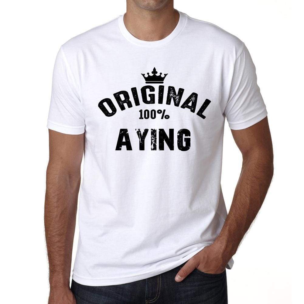 Aying 100% German City White Mens Short Sleeve Round Neck T-Shirt 00001 - Casual