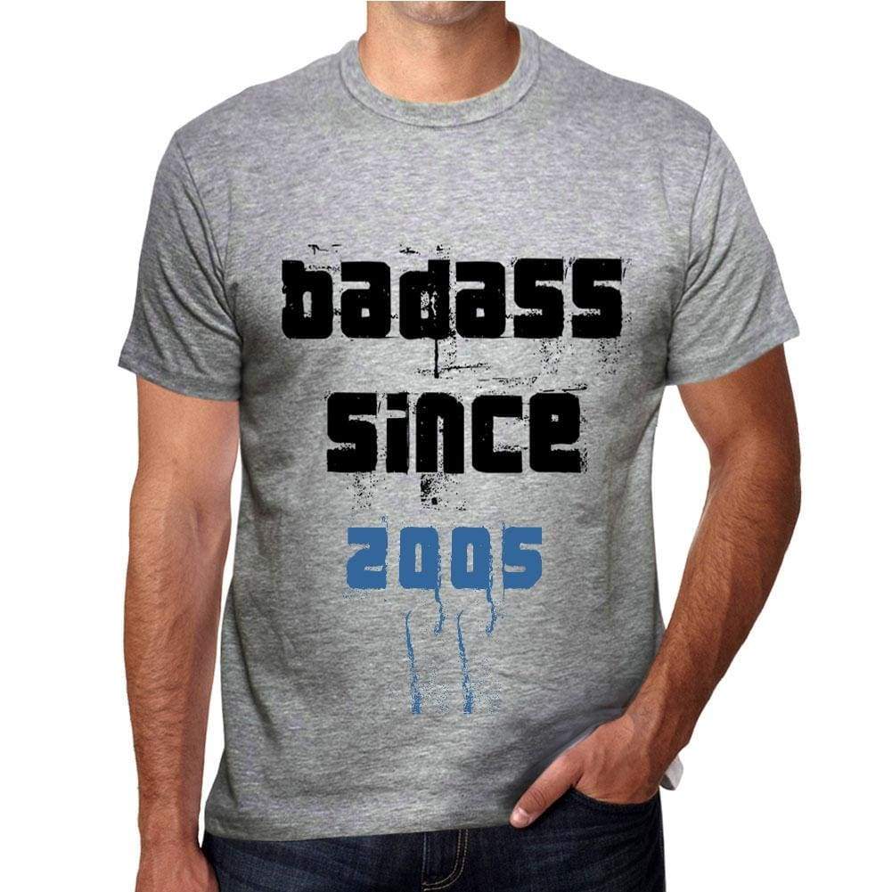 Badass Since 2005 Men's T-shirt Grey Birthday Gift 00430 - Ultrabasic