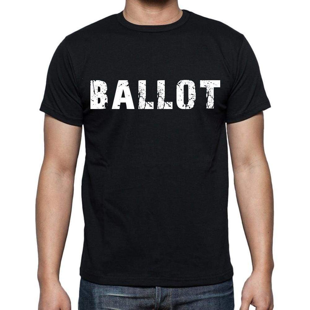 Ballot White Letters Mens Short Sleeve Round Neck T-Shirt 00007