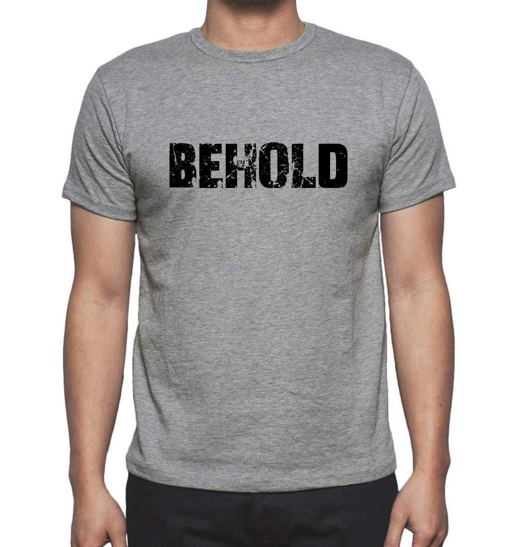 Behold Grey Mens Short Sleeve Round Neck T-Shirt 00018 - Grey / S - Casual