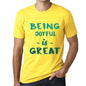 Being Joyful Is Great Mens T-Shirt Yellow Birthday Gift 00378 - Yellow / Xs - Casual