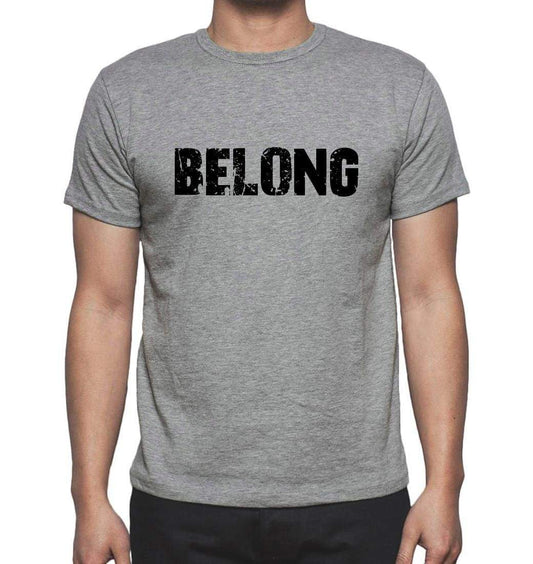 Belong Grey Mens Short Sleeve Round Neck T-Shirt 00018 - Grey / S - Casual