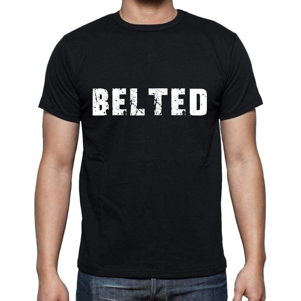 Belted Mens Short Sleeve Round Neck T-Shirt 00004 - Casual