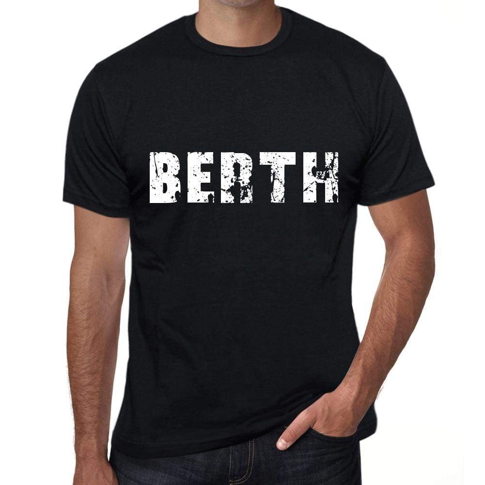 Berth Mens Retro T Shirt Black Birthday Gift 00553 - Black / Xs - Casual