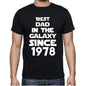 Best Dad 1978 Best Dad Mens T Shirt Black Birthday Gift 00112 - Black / Xs - Casual