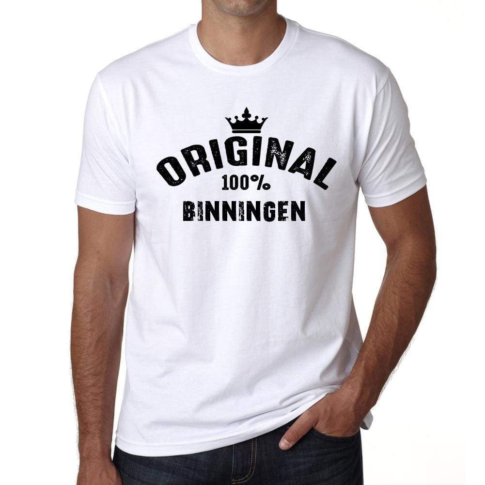 Binningen 100% German City White Mens Short Sleeve Round Neck T-Shirt 00001 - Casual