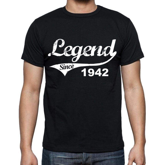 Birthday Gifts For Him 1942 T Shirts Men Vintage Black T-Shirt Rounded Neck Mens T-Shirt - T-Shirt