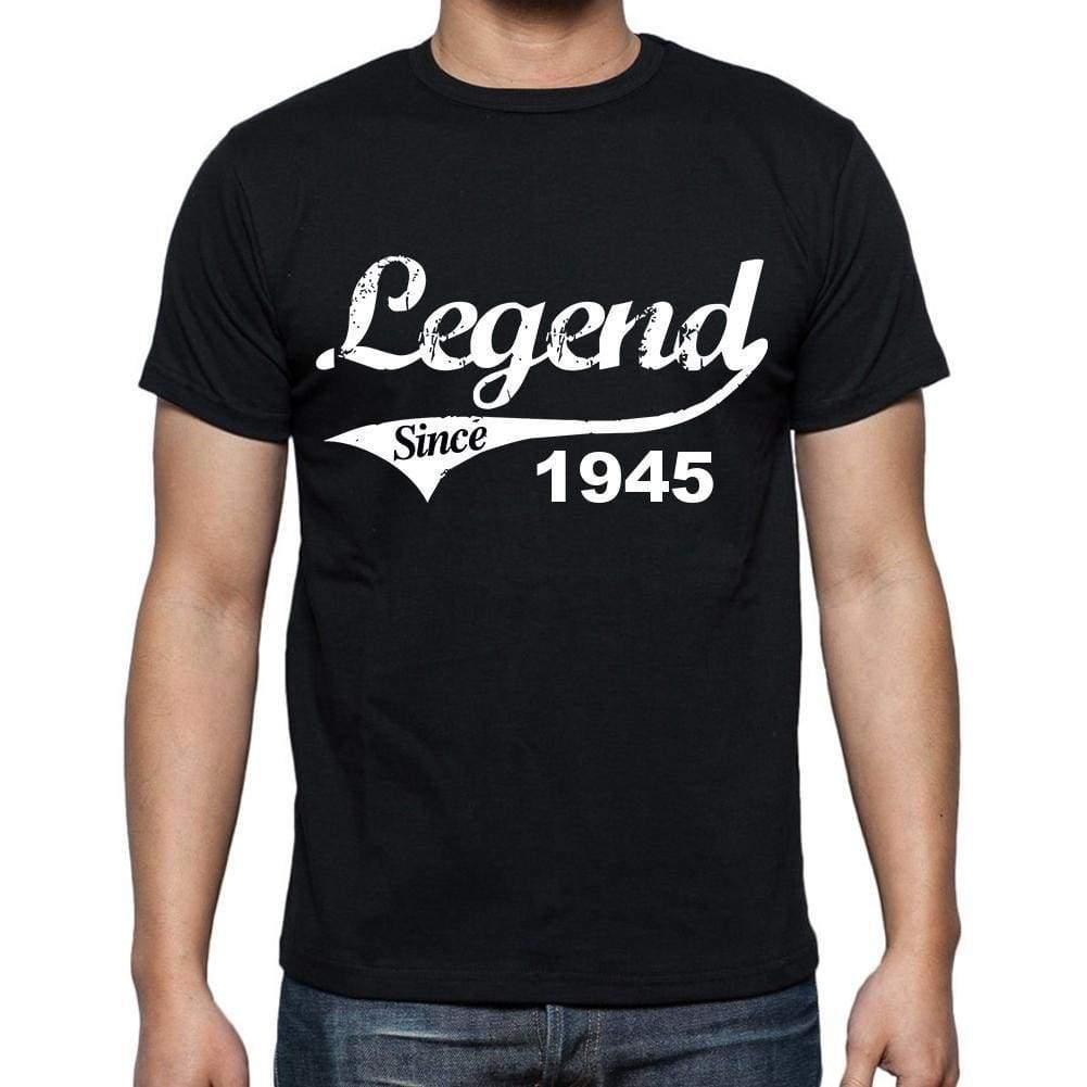 Birthday Gifts For Him 1945 T Shirts Men Vintage Black T-Shirt Rounded Neck Mens T-Shirt - T-Shirt
