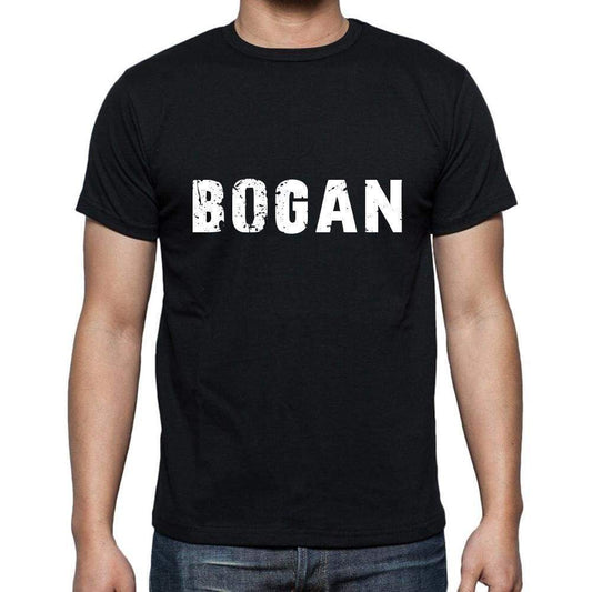 Bogan Mens Short Sleeve Round Neck T-Shirt 5 Letters Black Word 00006 - Casual