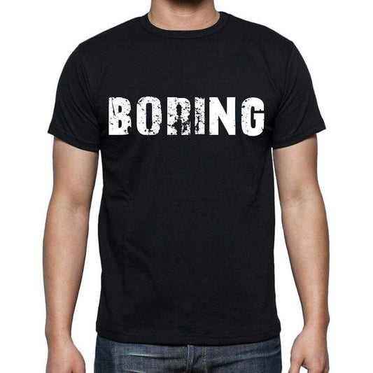 Boring Mens Short Sleeve Round Neck T-Shirt - Casual