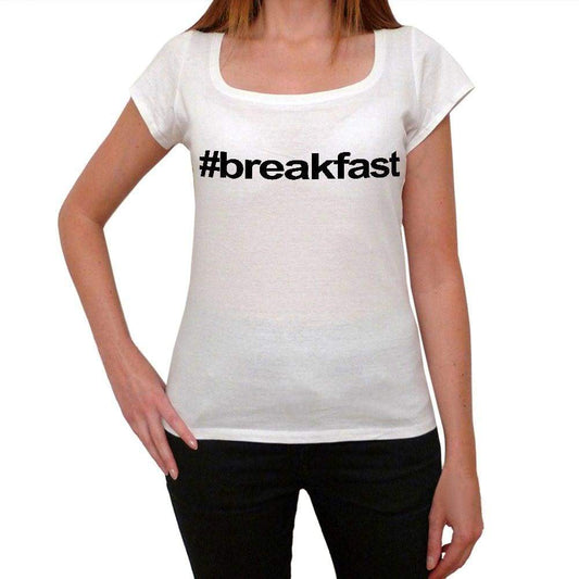 Breakfast Hashtag Womens Short Sleeve Scoop Neck Tee 00075