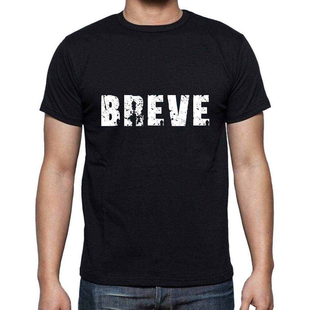 Breve Mens Short Sleeve Round Neck T-Shirt 5 Letters Black Word 00006 - Casual