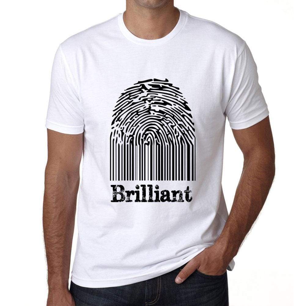 Brilliant Fingerprint White Mens Short Sleeve Round Neck T-Shirt Gift T-Shirt 00306 - White / S - Casual
