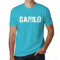 Carilo Mens Short Sleeve Round Neck T-Shirt - Blue / S - Casual