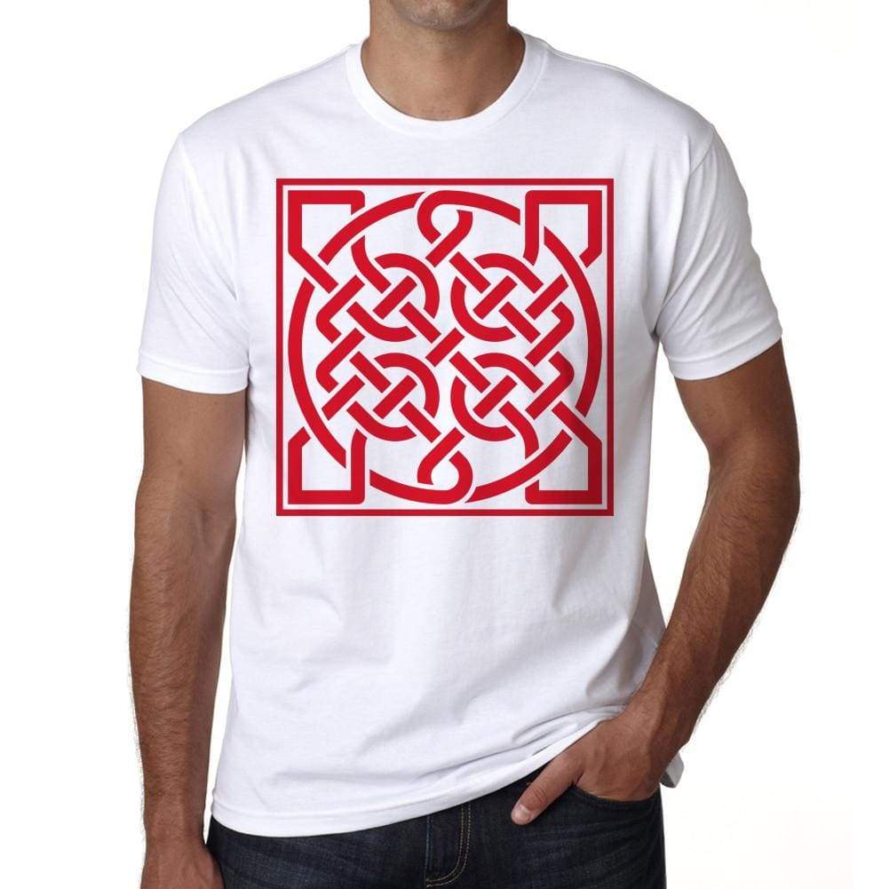 Celtic Knot In Square Red T-Shirt For Men T Shirt Gift - T-Shirt