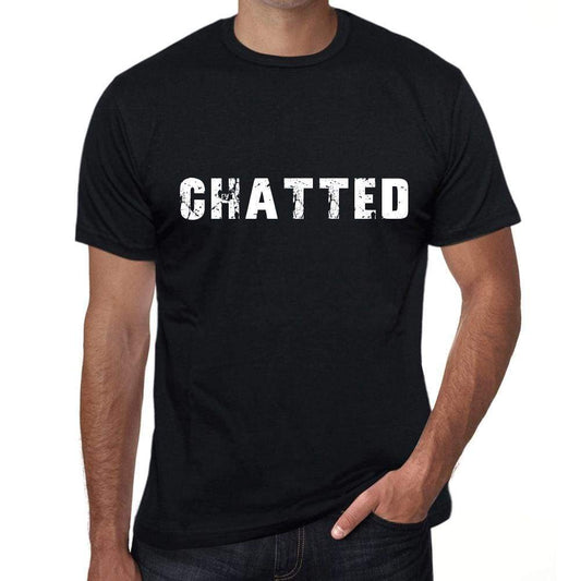 Chatted Mens Vintage T Shirt Black Birthday Gift 00555 - Black / Xs - Casual