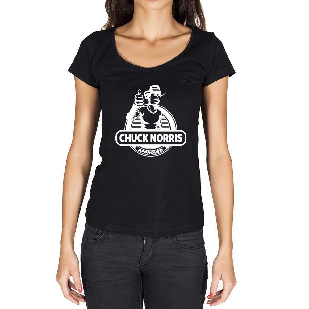 Chuck Norris Approved Black 1 Black Tshirt Gift Tshirt Black Womens T-Shirt 00249