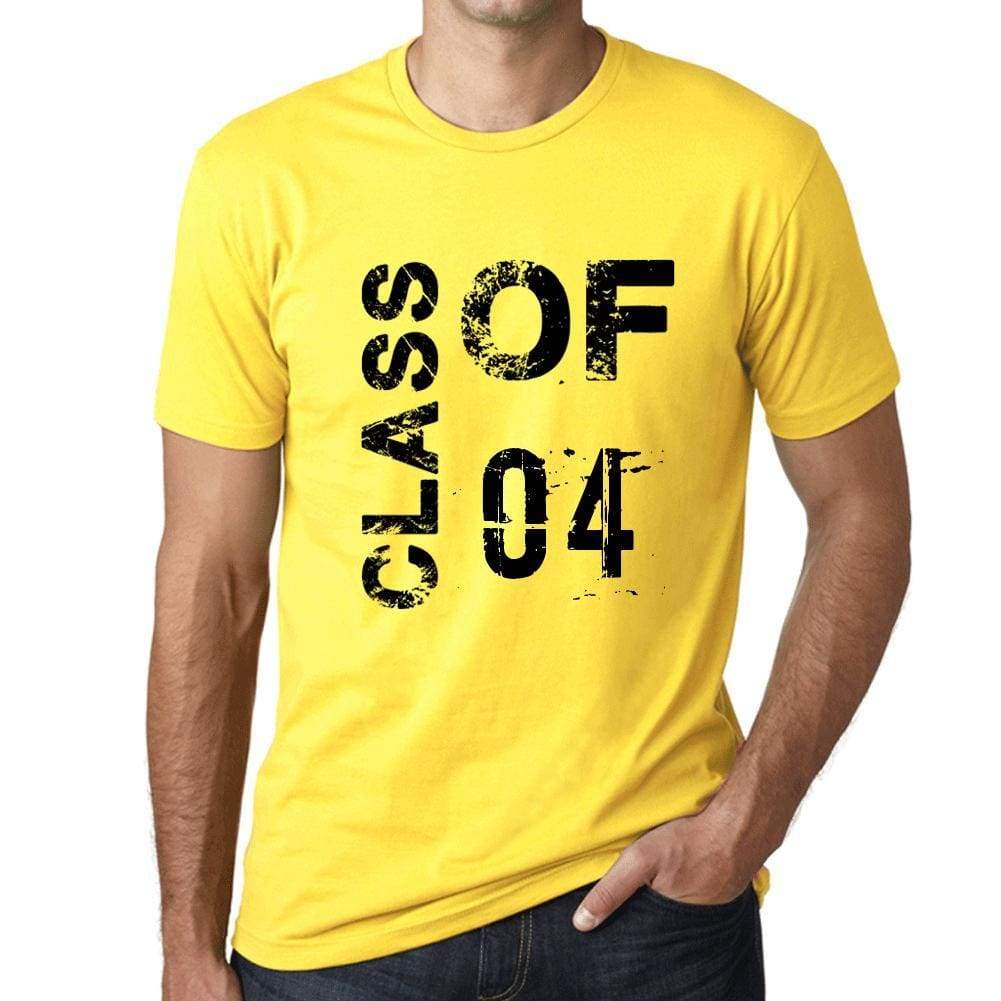 Class Of 04 Grunge Mens T-Shirt Yellow Birthday Gift 00484 - Yellow / Xs - Casual